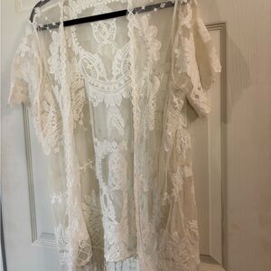 Maurices Cream Lace Overlay